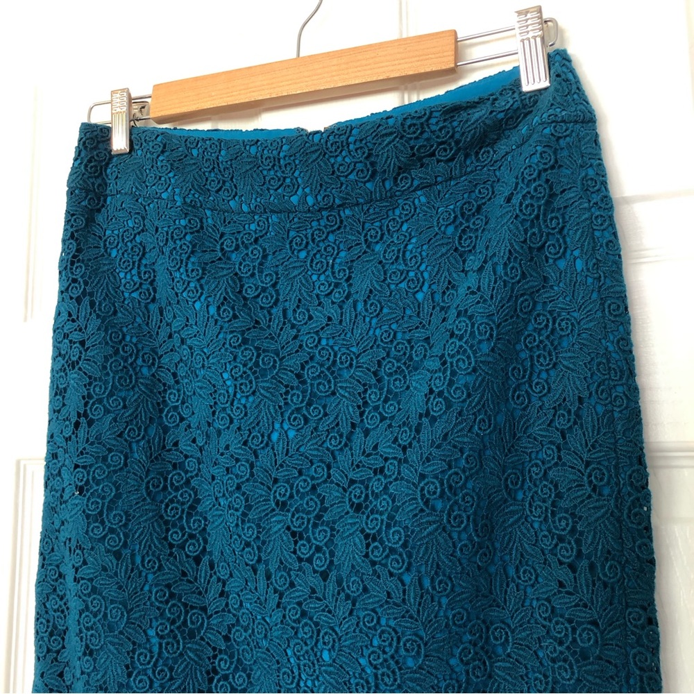NWT Talbots Teal long pencil skirt